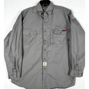 BOCOMAL FR Shirt Men's Gray XL Flame Resistant NFPA2112/CAT2 Workwear